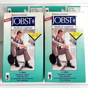 2 Packs/Pair JOBST for Men Thigh High Closed Toe Compression Stockings 20-30mmHg